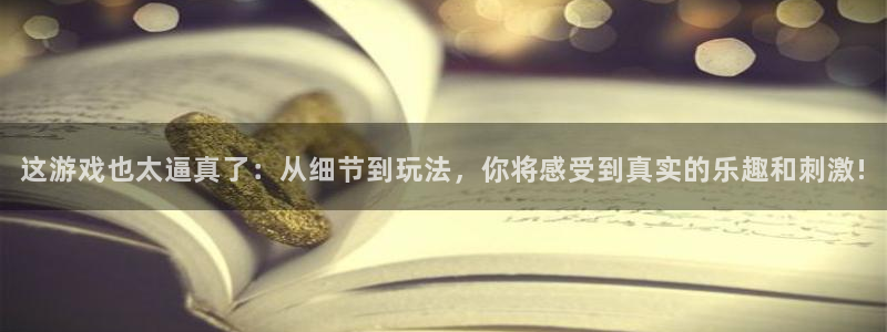 杏悦2体育app下载安装：这游戏也太逼真了：从细节到玩法，你